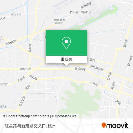红星路与新建路交叉口地图