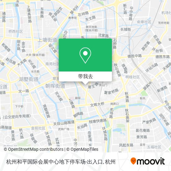 杭州和平国际会展中心地下停车场-出入口地图