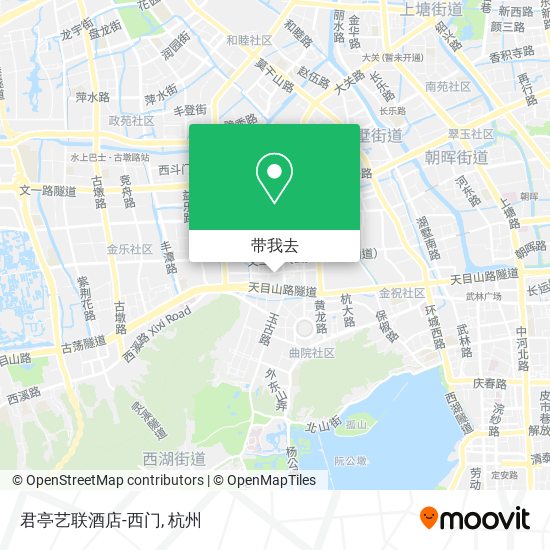君亭艺联酒店-西门地图