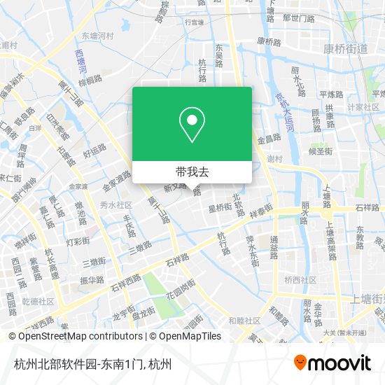 杭州北部软件园-东南1门地图