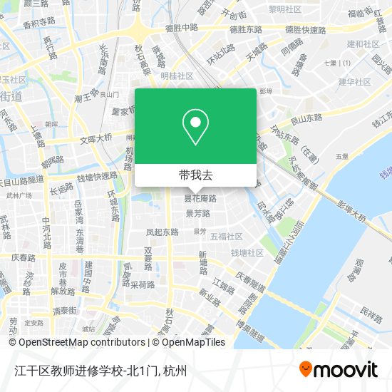 江干区教师进修学校-北1门地图