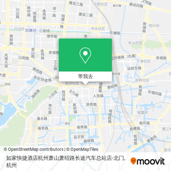 如家快捷酒店杭州萧山萧绍路长途汽车总站店-北门地图