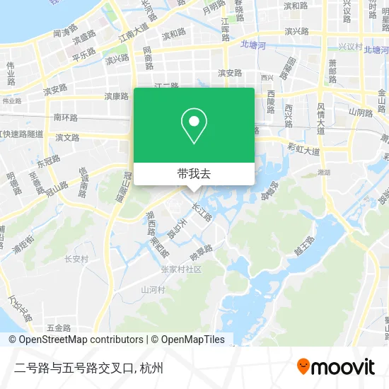 二号路与五号路交叉口地图