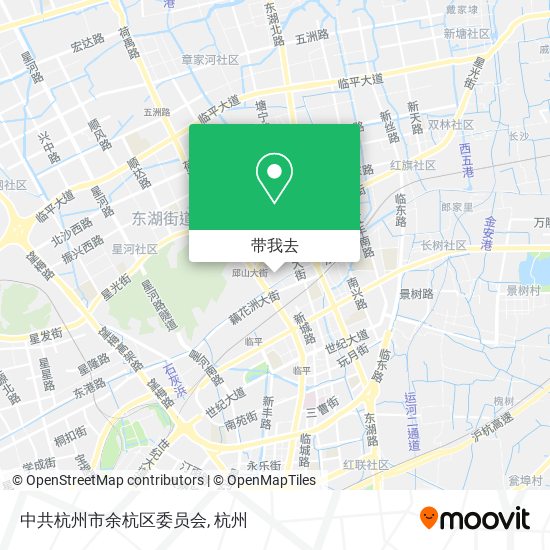 中共杭州市余杭区委员会地图