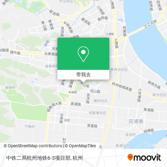 中铁二局杭州地铁6-3项目部地图