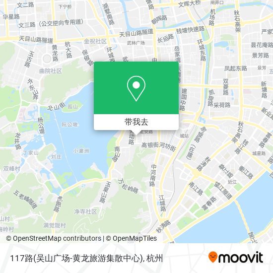 117路(吴山广场-黄龙旅游集散中心)地图