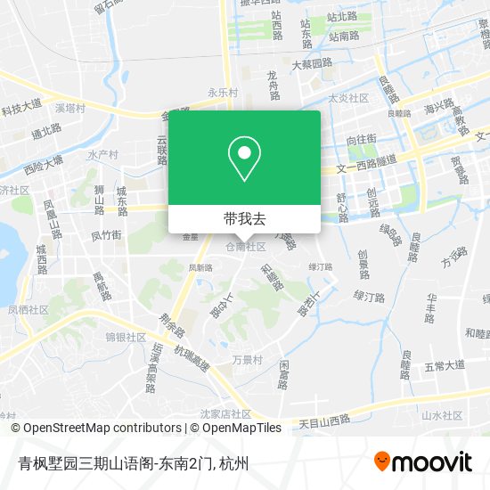 青枫墅园三期山语阁-东南2门地图