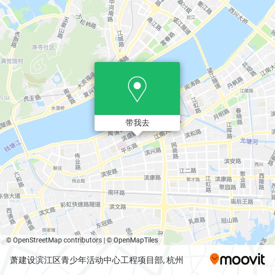 萧建设滨江区青少年活动中心工程项目部地图