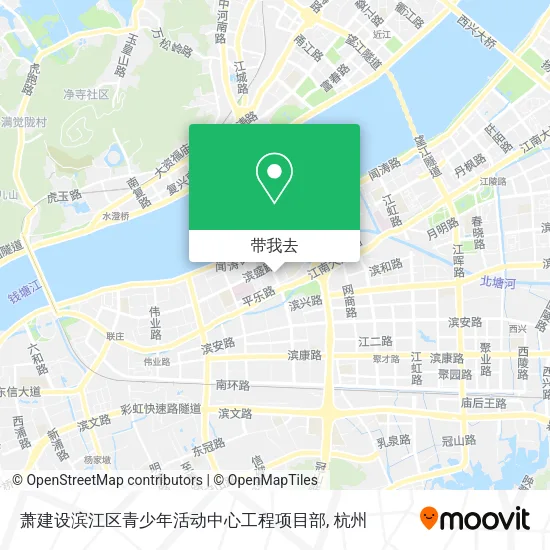 萧建设滨江区青少年活动中心工程项目部地图