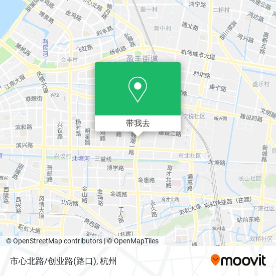 市心北路/创业路(路口)地图