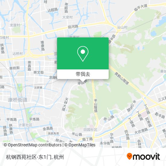 杭钢西苑社区-东1门地图