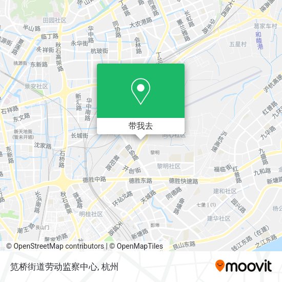 笕桥街道劳动监察中心地图