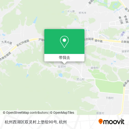 杭州西湖区双灵村上堡组90号地图