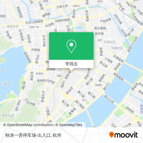 秋涛一弄停车场-出入口地图