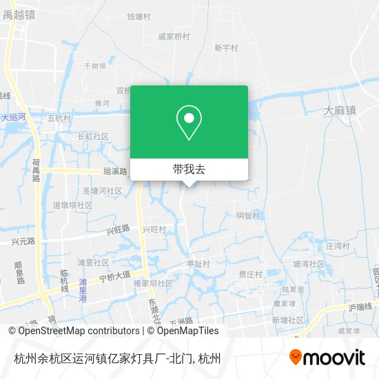 杭州余杭区运河镇亿家灯具厂-北门地图