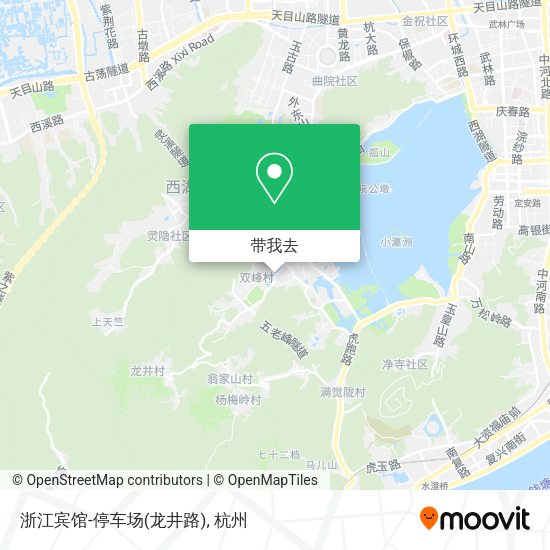 浙江宾馆-停车场(龙井路)地图