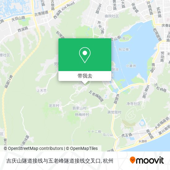 吉庆山隧道接线与五老峰隧道接线交叉口地图