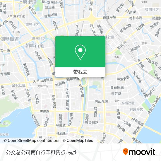 公交总公司南自行车租赁点地图