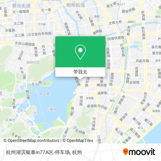 杭州湖滨银泰in77A区-停车场地图