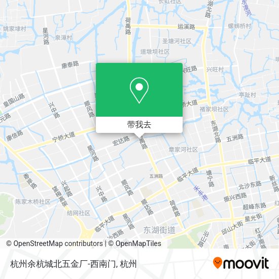 杭州余杭城北五金厂-西南门地图