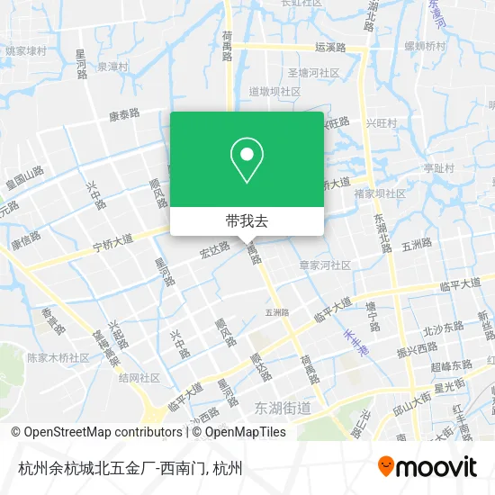 杭州余杭城北五金厂-西南门地图
