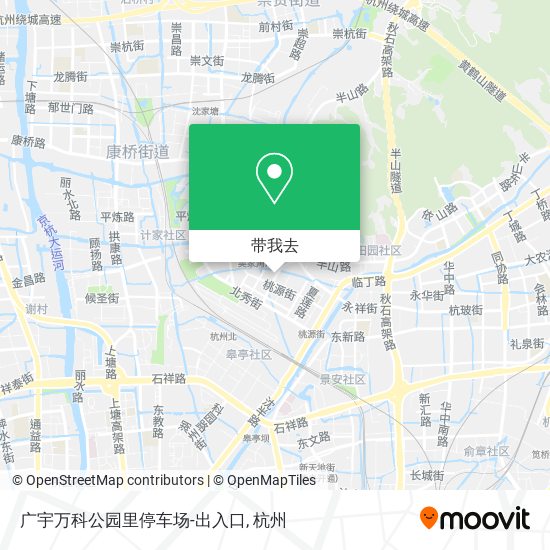 广宇万科公园里停车场-出入口地图