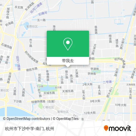 杭州市下沙中学-南门地图