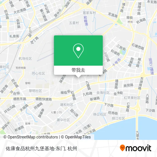 佑康食品杭州九堡基地-东门地图