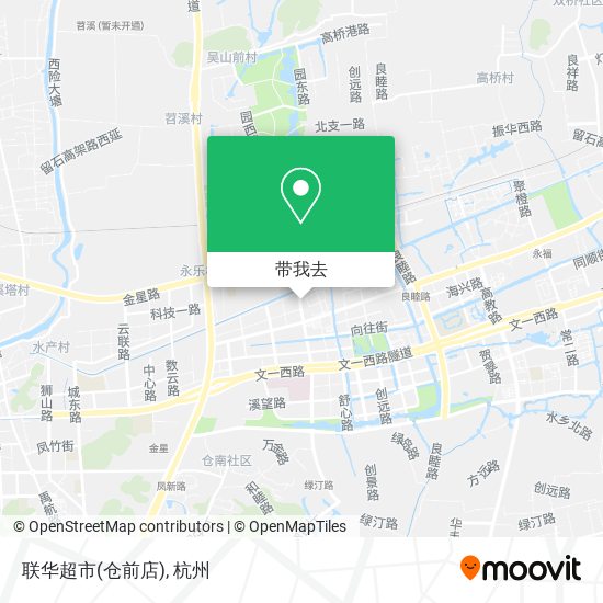 联华超市(仓前店)地图