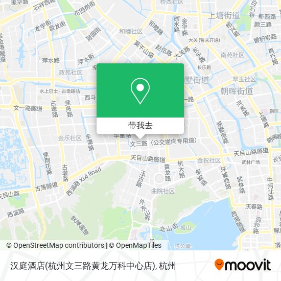 汉庭酒店(杭州文三路黄龙万科中心店)地图