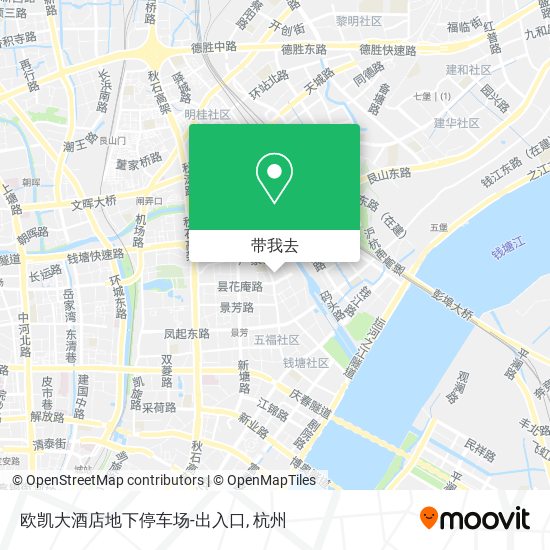 欧凯大酒店地下停车场-出入口地图