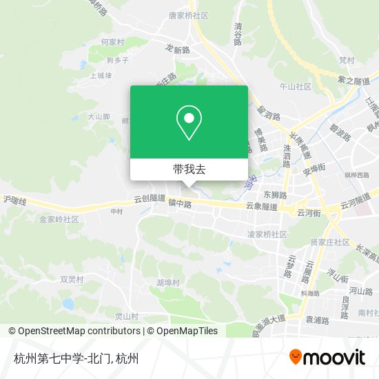 杭州第七中学-北门地图