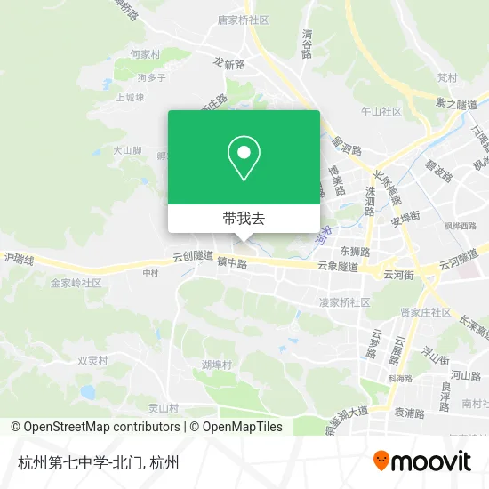 杭州第七中学-北门地图