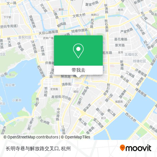 长明寺巷与解放路交叉口地图