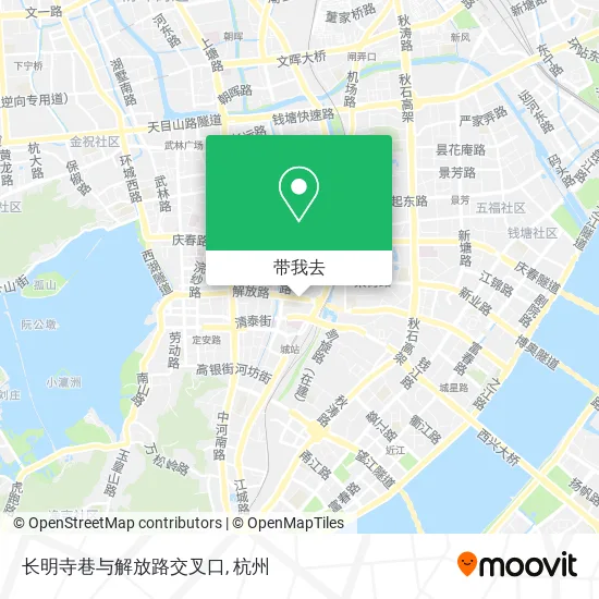 长明寺巷与解放路交叉口地图
