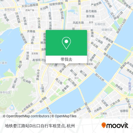 地铁婺江路站D出口自行车租赁点地图