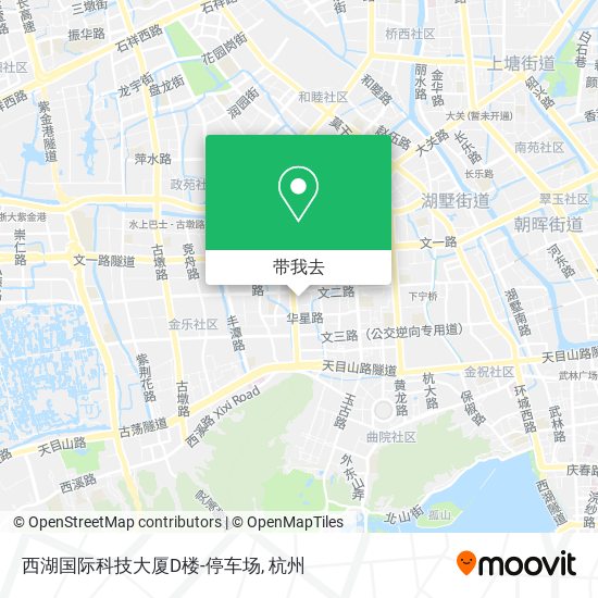 西湖国际科技大厦D楼-停车场地图
