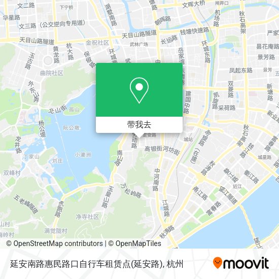 延安南路惠民路口自行车租赁点(延安路)地图