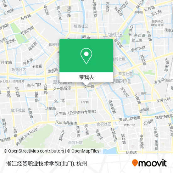 浙江经贸职业技术学院(北门)地图
