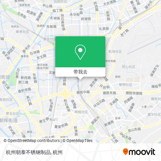 杭州朝泰不锈钢制品地图