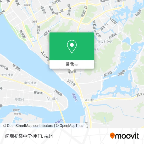 闻堰初级中学-南门地图