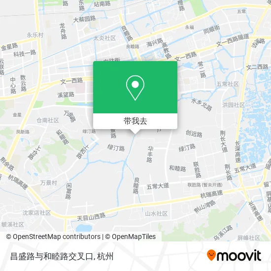 昌盛路与和睦路交叉口地图