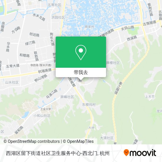 西湖区留下街道社区卫生服务中心-西北门地图