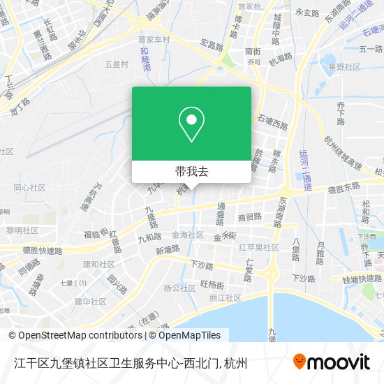 江干区九堡镇社区卫生服务中心-西北门地图