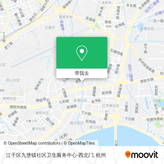 江干区九堡镇社区卫生服务中心-西北门地图