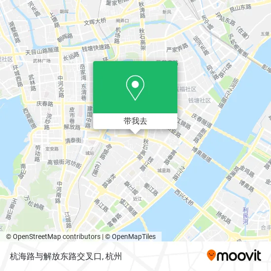 杭海路与解放东路交叉口地图