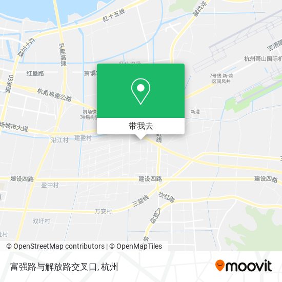 富强路与解放路交叉口地图