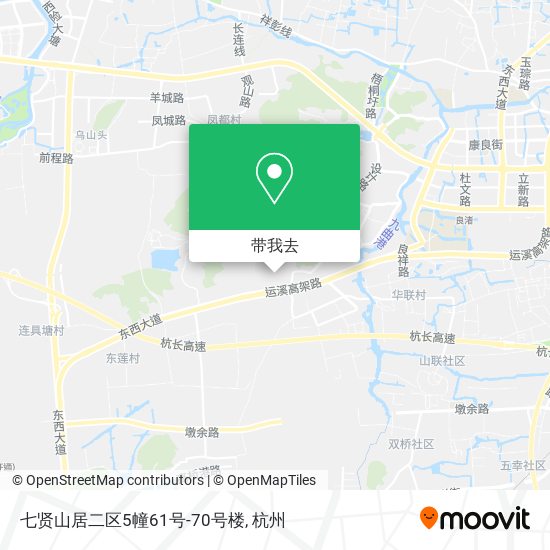 七贤山居二区5幢61号-70号楼地图