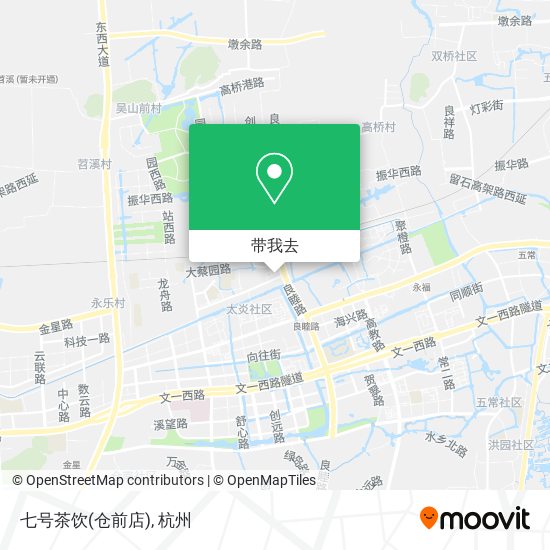 七号茶饮(仓前店)地图