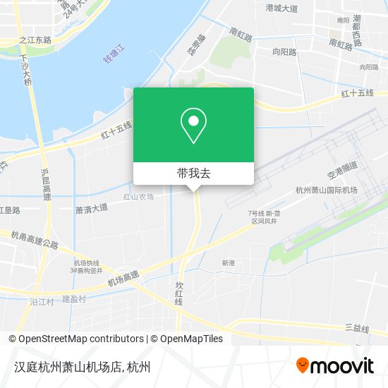 汉庭杭州萧山机场店地图